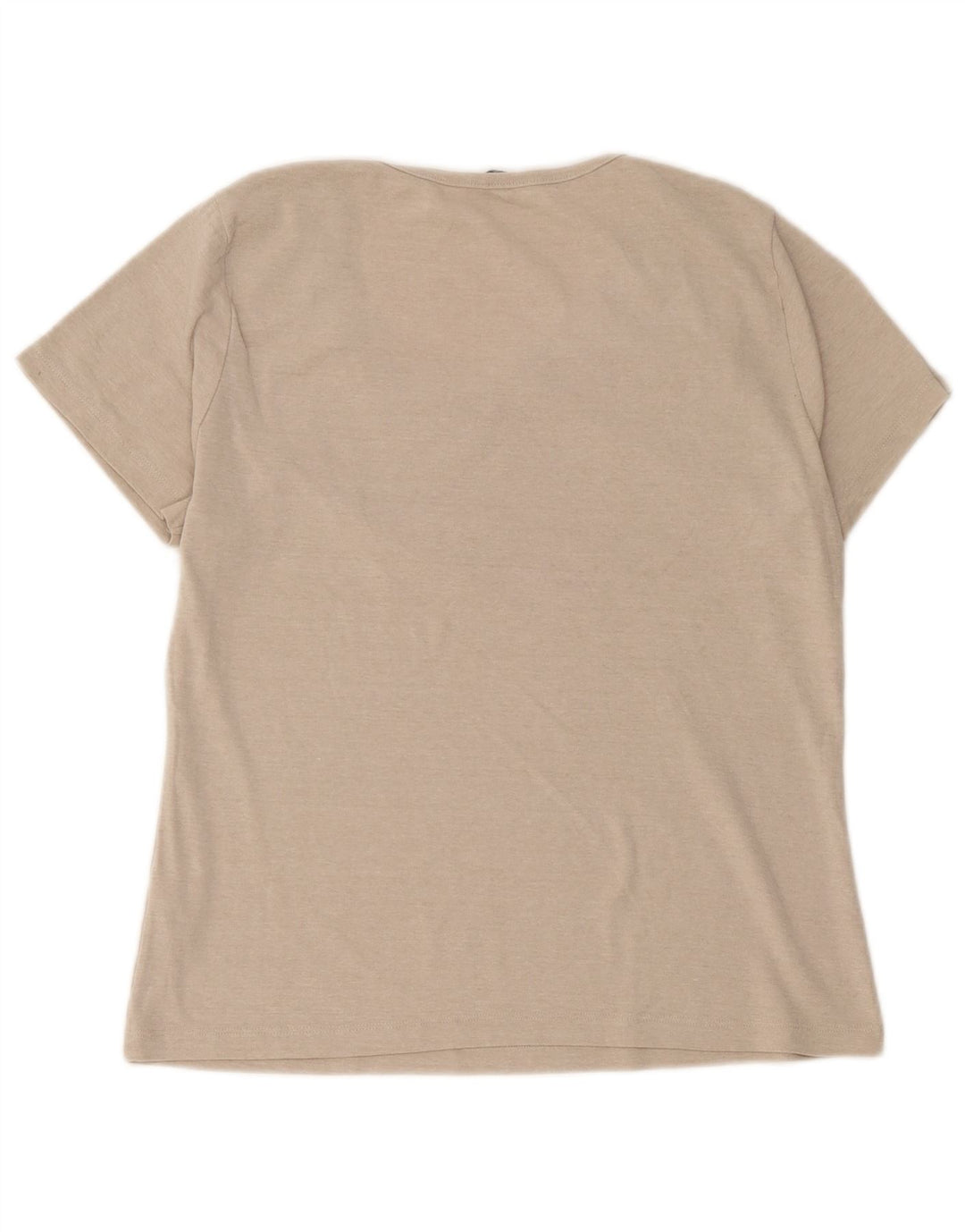 M&Co Womens Ruffle Front Blouse Top UK 20 2XL Beige Cotton
