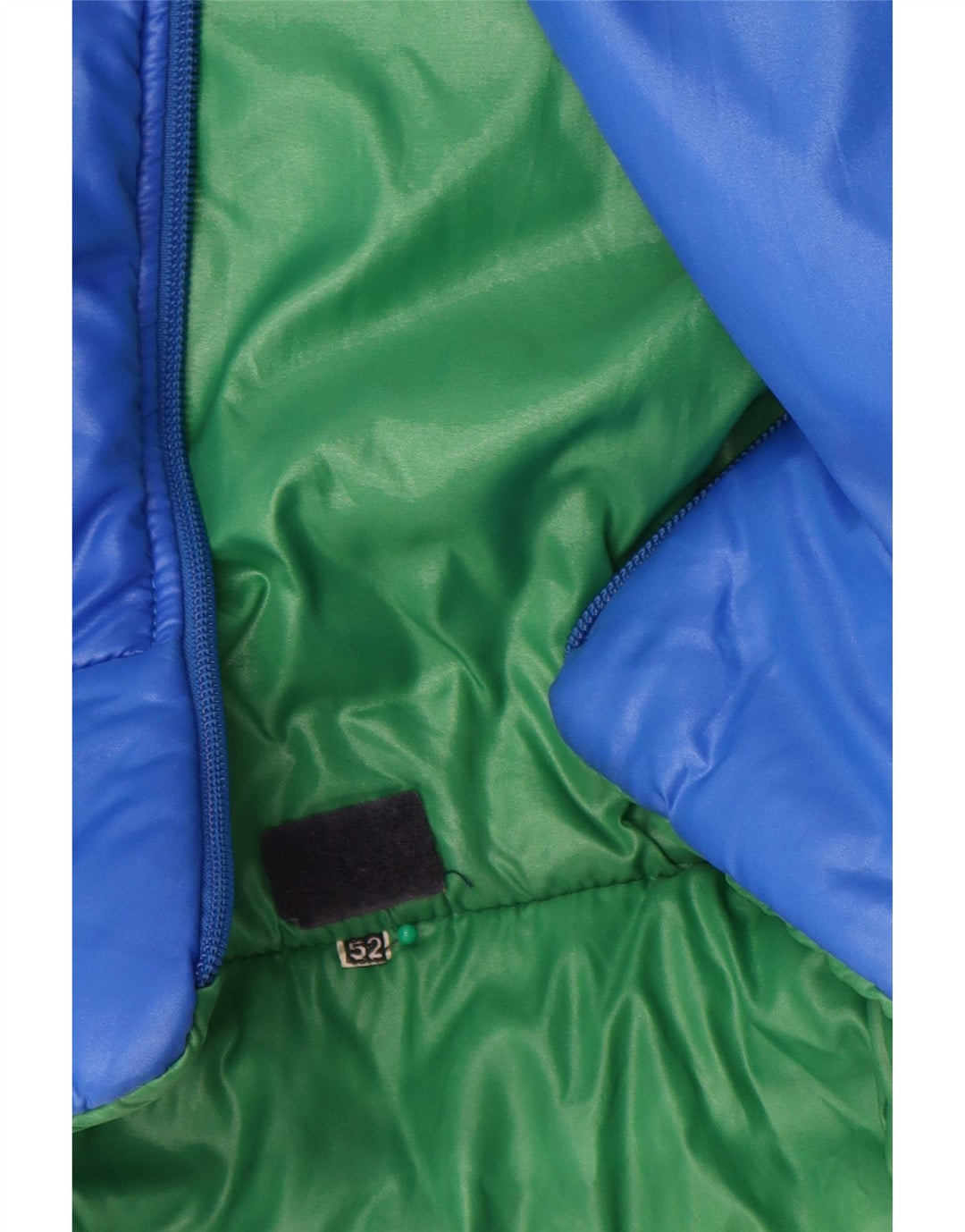 Vintage Mens Padded Jacket IT 52 XL Blue Colourblock Polyamide