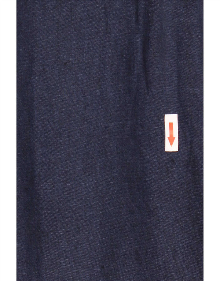 Lands End Womens Shirt UK 14 Large Navy Blue