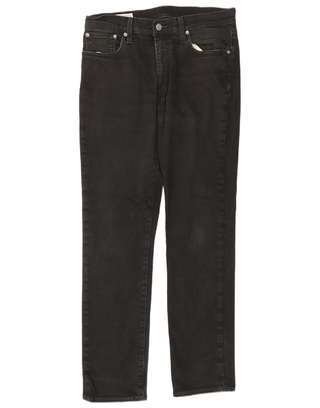 LEVI'S Mens 571 Slim Jeans W32 L32 Black Cotton