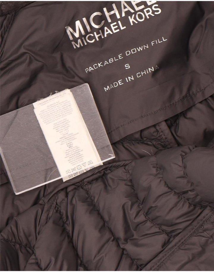 Michael Kors Chaqueta acolchada para mujer UK 10 Small Grey Nylon
