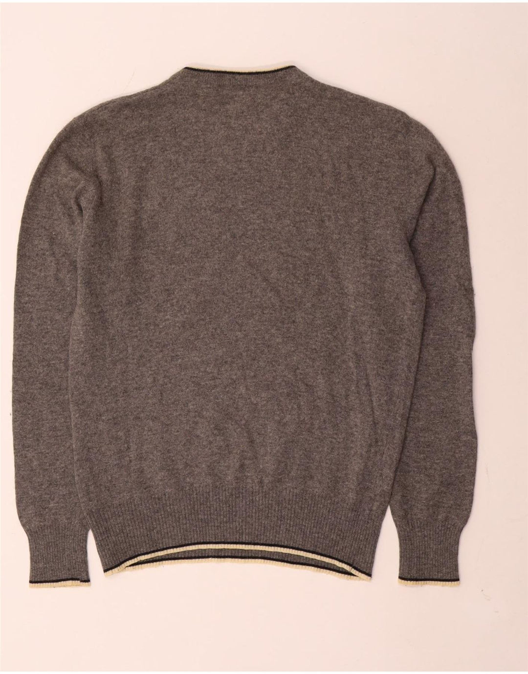 North Sails Mens Graphic Crew Neck Jumper Sweater Medium Grey Flecked Wool