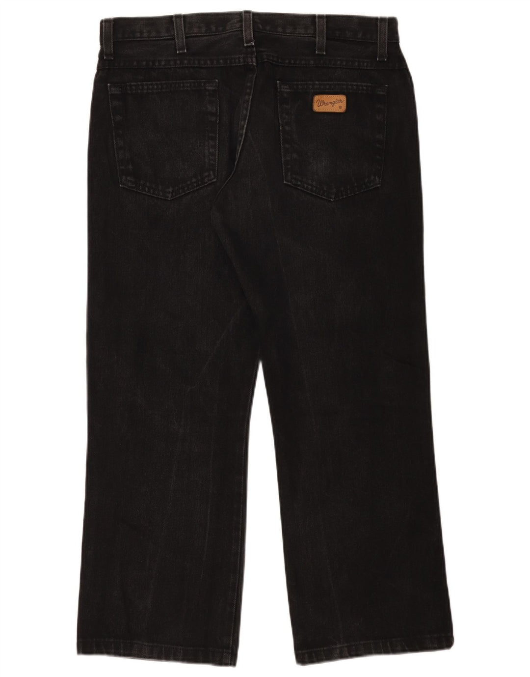 Wrangler Mens Bootcut Jeans W34 L27 Black Cotton