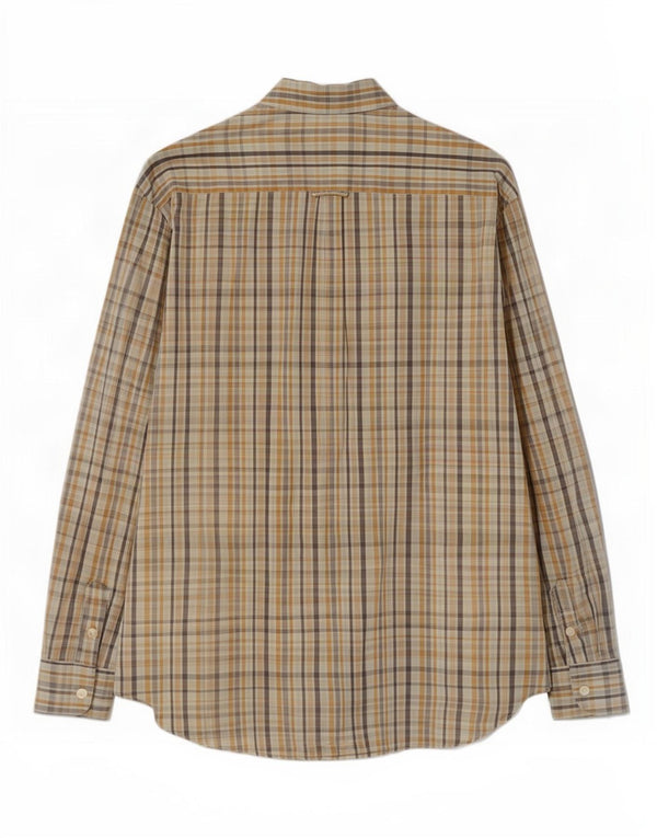 Camicia da uomo Barbour a quadri beige di grandi dimensioni