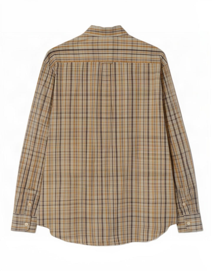 Camicia da uomo Barbour a quadri beige di grandi dimensioni