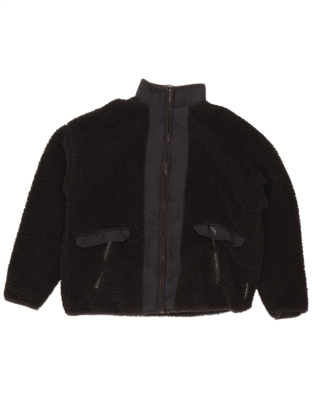 Dunnes Stores Dame Oversized Fleecejakke UK 10 Small Black Polyester