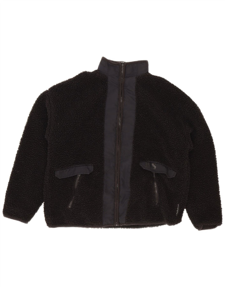 Dunnes Stores Dame Oversized Fleecejakke UK 10 Small Black Polyester