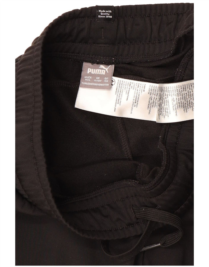 PUMA Boys Tracksuit Trousers Joggers 11-12 Years  Black Polyester