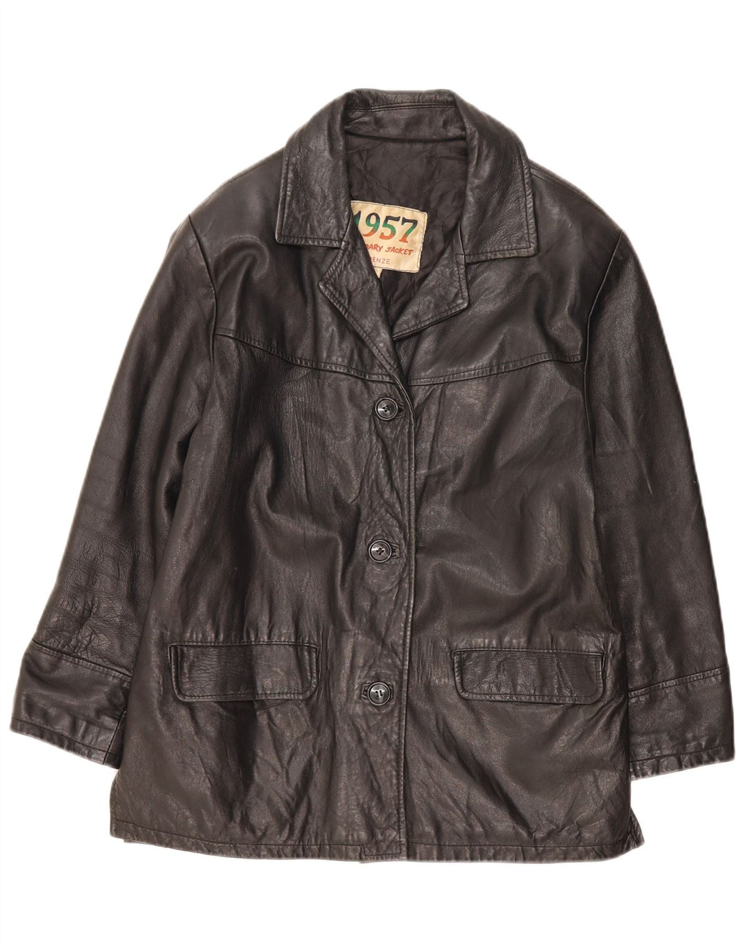 LEGENDARY JACKET 1957 Womens Leather Jacket UK 10 Small Black Leather