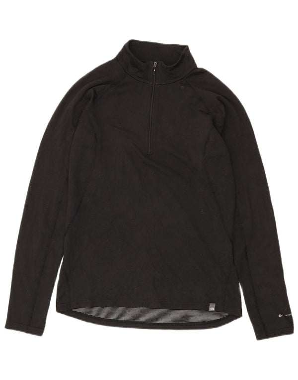 The North Face Haut de survêtement à col zippé pour hommes Petit noir Polyester