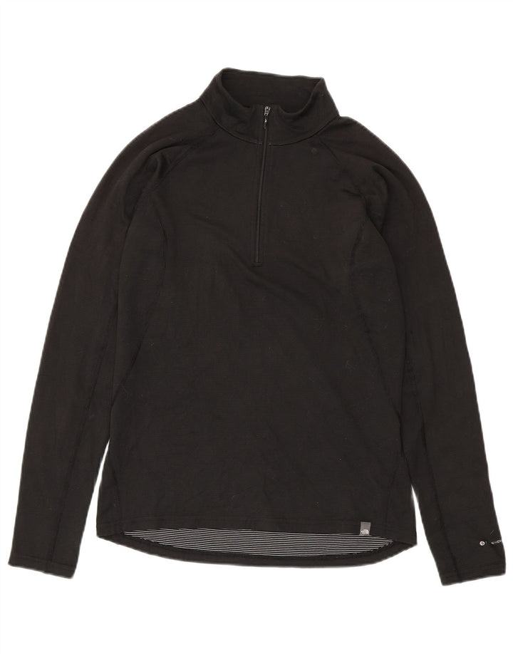 The North Face Haut de survêtement à col zippé pour hommes Petit noir Polyester