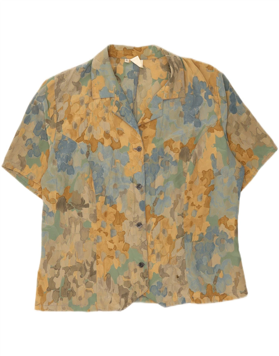 VINTAGE Womens Abstract Pattern Shirt Blouse UK 18 XL Multicoloured Vintage Vintage and Second-Hand Vintage from Messina Hembry 