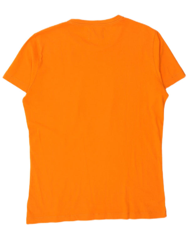 Calvin Klein Jeans Ανδρικό γραφικό T-Shirt Top μεγάλο πορτοκαλί βαμβακερό