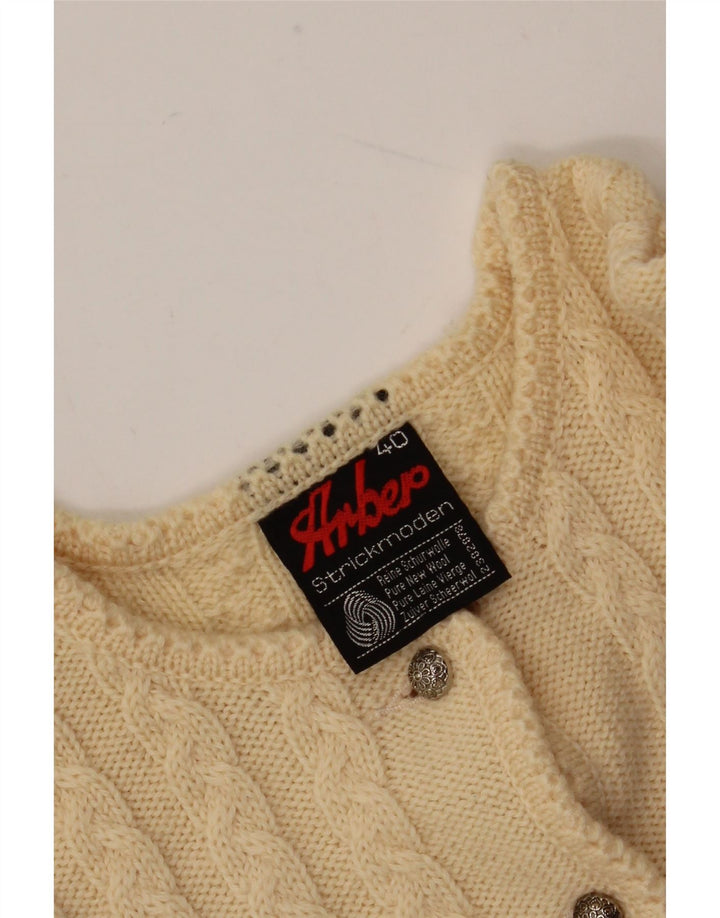 Arbep Womens Bolero Jumper EU 40 Medium Yellow Wool