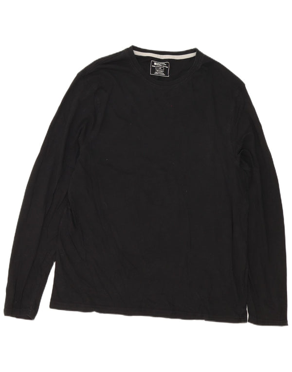 Mountain Warehouse Haut à manches longues pour homme en coton noir Taille L