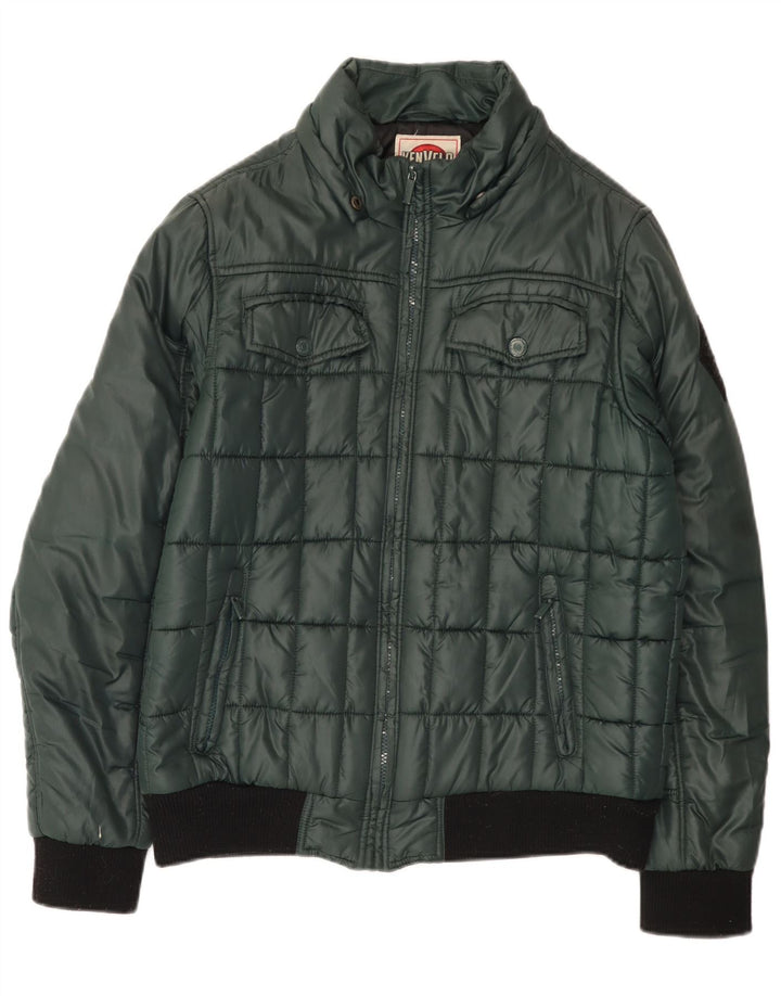 Kenvelo Chaqueta acolchada para hombre UK 40 Grande Poliéster verde