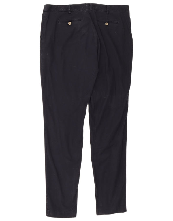 Hobbs Pantalones chinos ajustados para mujer UK 12 Medium W34 L31 Azul marino Algodón