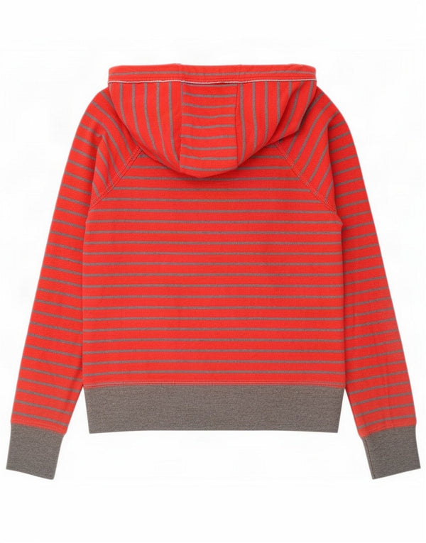 Abercrombie & Fitch Pulover cu glugă pentru femei UK 14 Medium Orange Striped