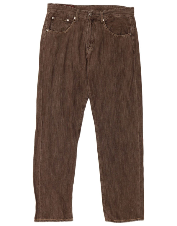 Marlboro Classics Herren Straight Jeans W33 L30 Braune Baumwolle