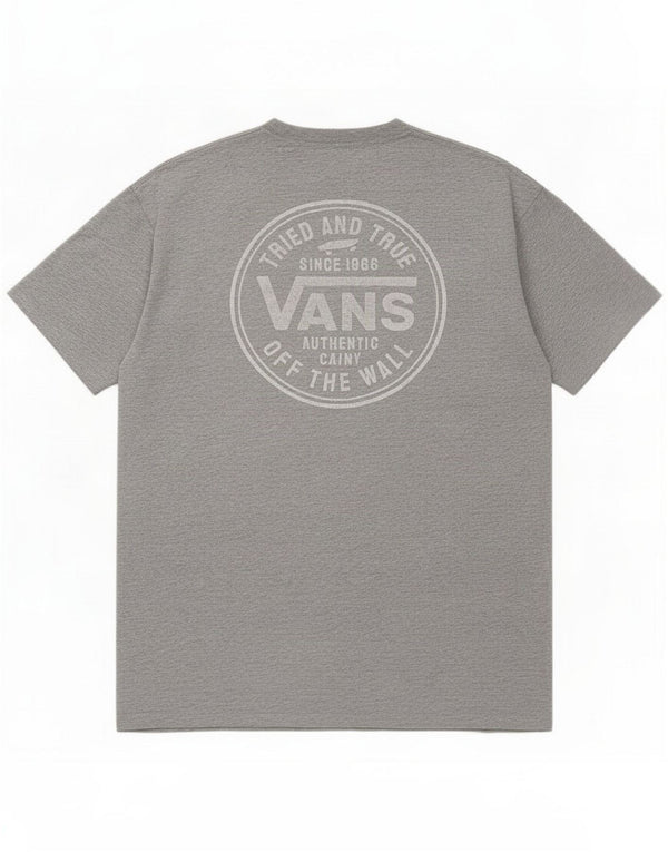 Vans Herre Classic Fit Grafisk T-shirt Top Stor grå flækket bomuld