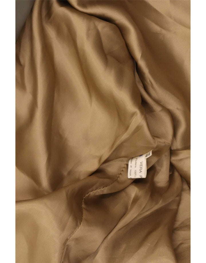 Veste en cuir femme vintage IT 44 Gris moyen