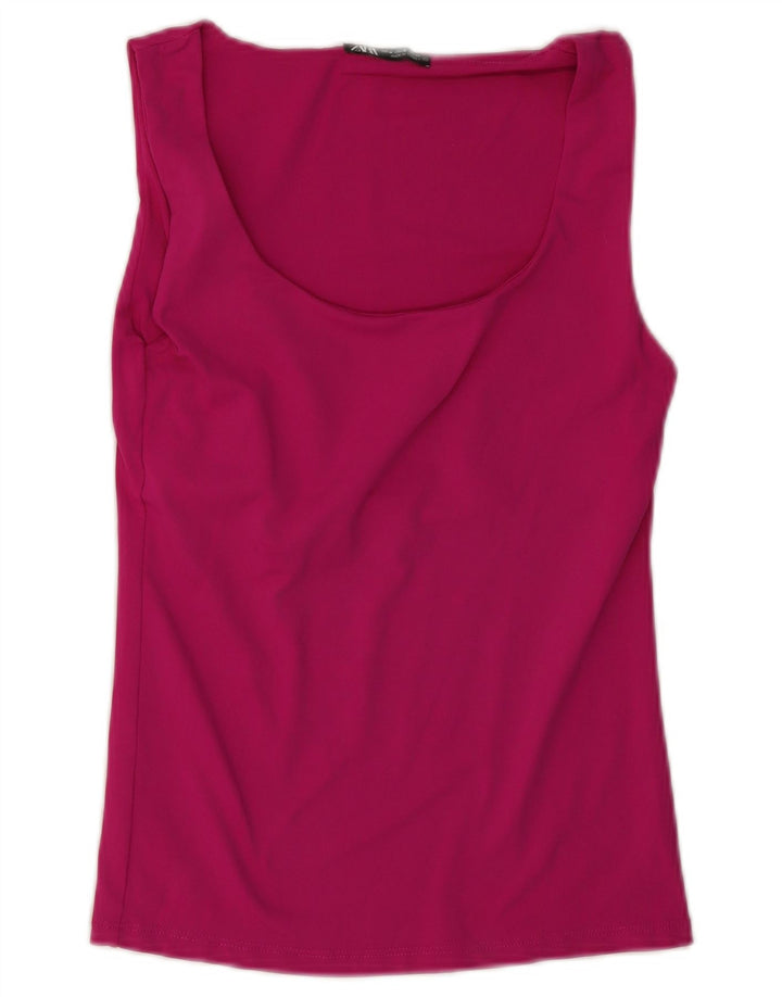 Zara Womens Vest Top UK 12 Medium Pink