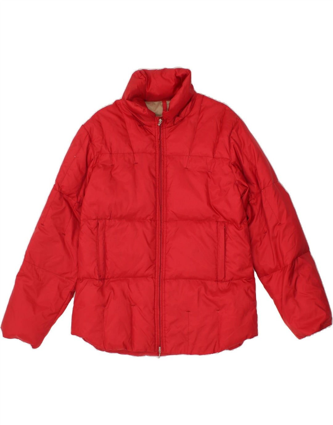 VINTAGE Womens Padded Jacket IT 46 Large Red Nylon Vintage Vintage and Second-Hand Vintage from Messina Hembry 
