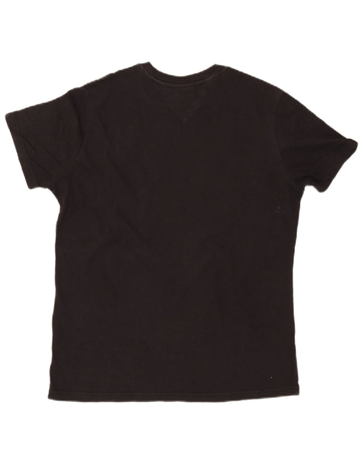 Tommy Hilfiger Mens Graphic T-Shirt Top Medium Black