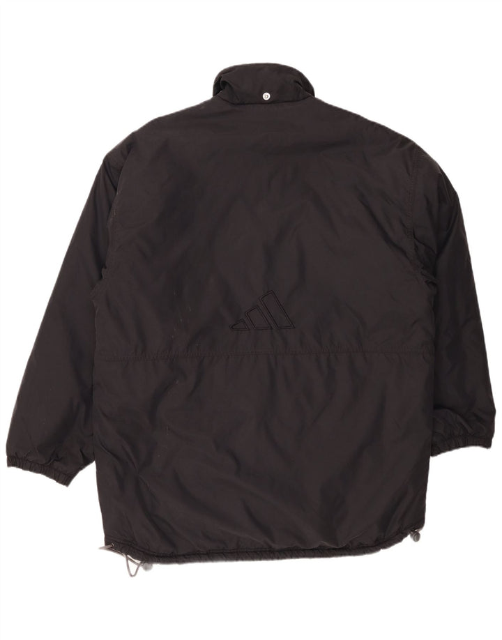 Giacca a vento grafica da uomo Adidas UK 38/40 medio nero in poliammide
