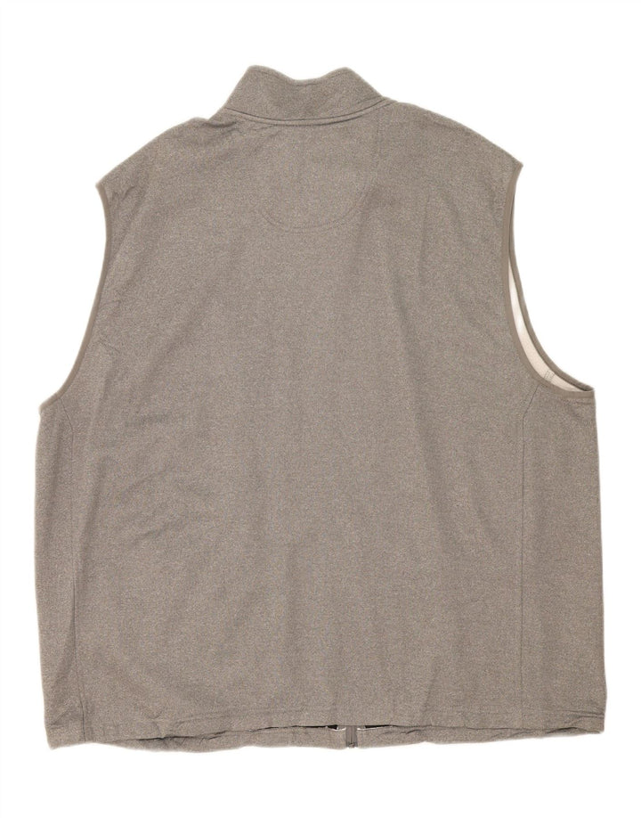 IZOD Mens Tall Sleeveless Tracksuit Top Jacket 3XL Grey Polyester Vintage Izod and Second-Hand Izod from Messina Hembry 