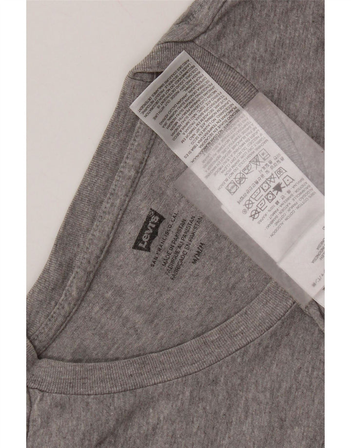 Levi's Mens Graphic T-Shirt Top Medium Grey Cotton