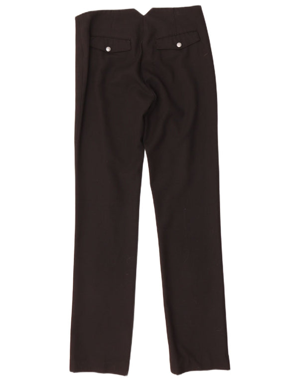 Spodnie damskie Armani Jeans Straight Chino UK 10 Small W28 L32 Czarne