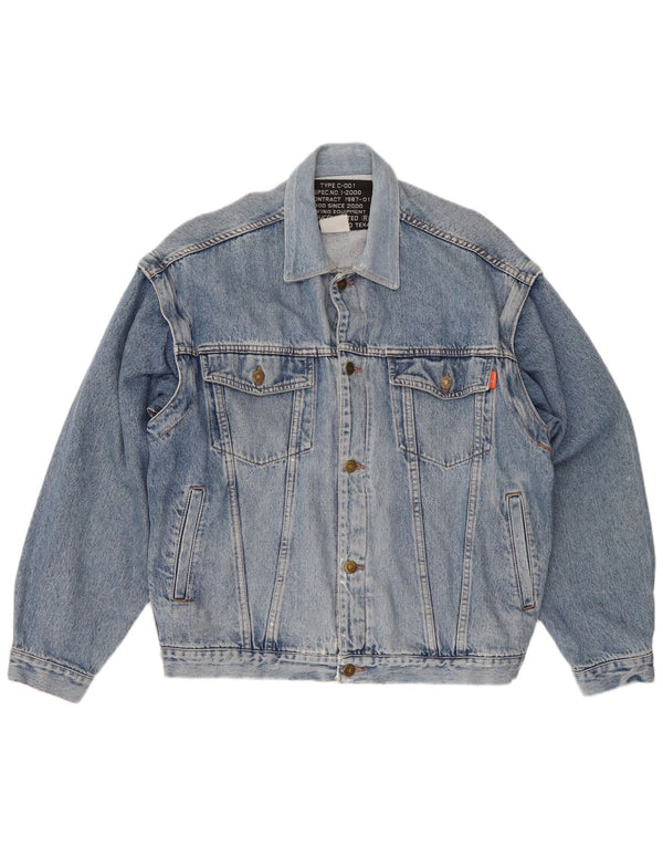 Casucci Mens Regular Fit Denim Jacket UK 38 Medium Blue