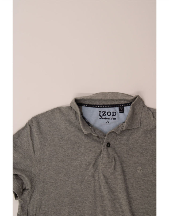 IZOD Mens Heritage Polo Shirt Large Grey Cotton Vintage Izod and Second-Hand Izod from Messina Hembry 