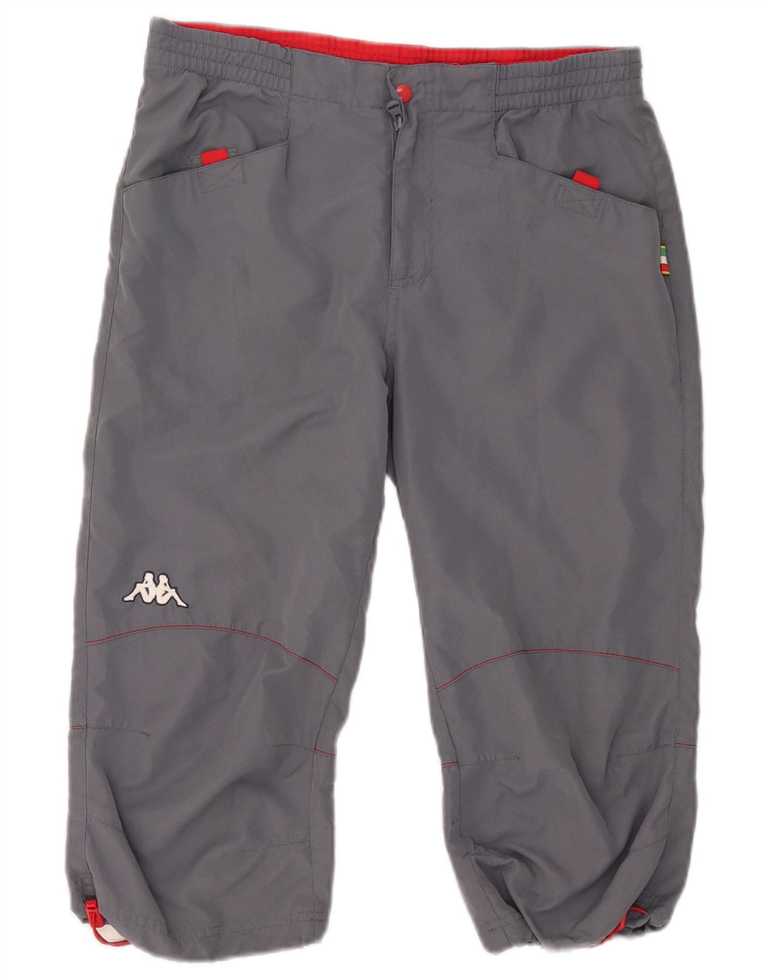Kappa Pantalon Capri Homme Small W29 L18 Gris Polyester