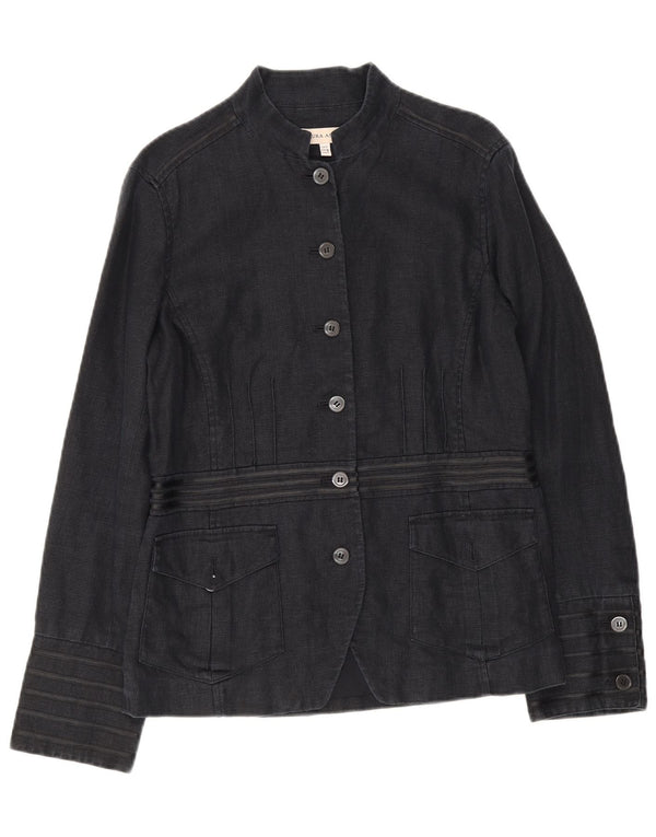 Laura Ashley Dame Military 6 Button Blazer Jacket UK 12 Medium Navy Blue