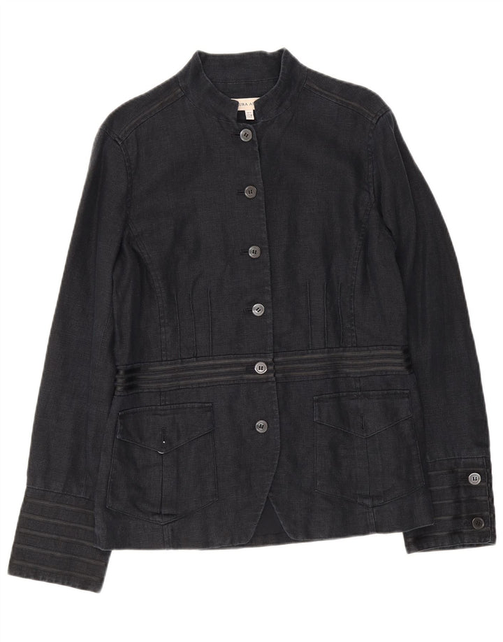 Laura Ashley Womens Military 6 Button Blazer Jacket UK 12 Medium Navy Blue