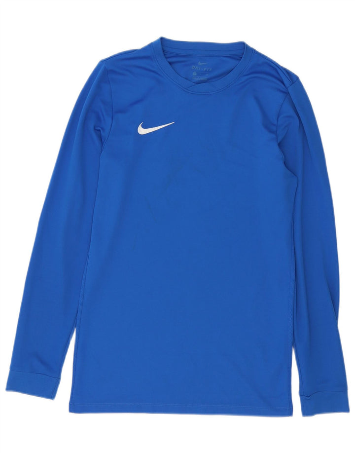 Nike Hommes Dri Fit Haut à manches longues Petit Bleu Polyester