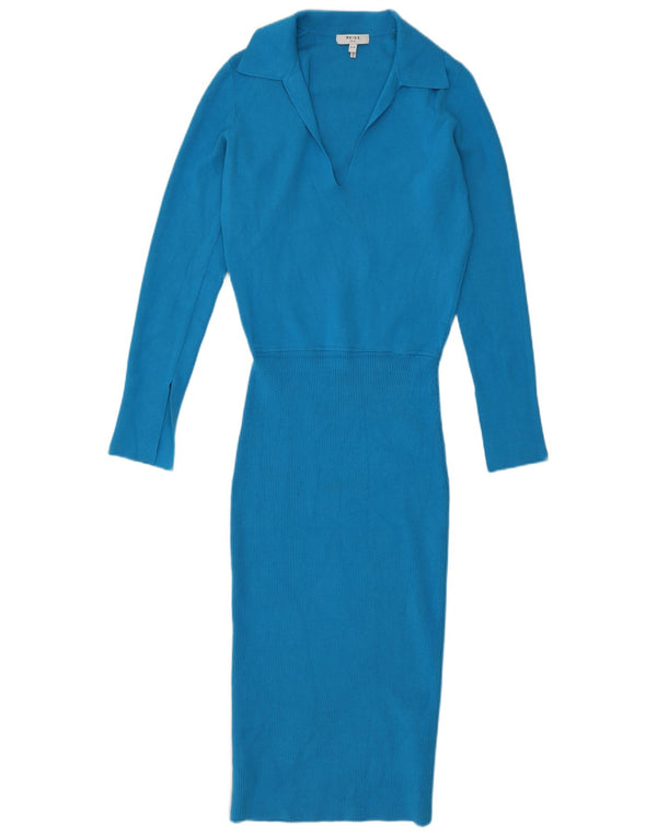 Reiss Womens Petite Bodycon Dress UK 10 Small Blue