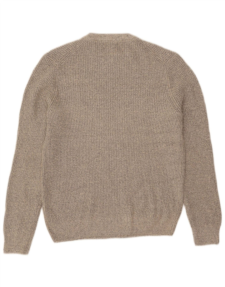 Marks & Spencer Herren-Pullover mit Rundhalsausschnitt, Mittelbeige meliert