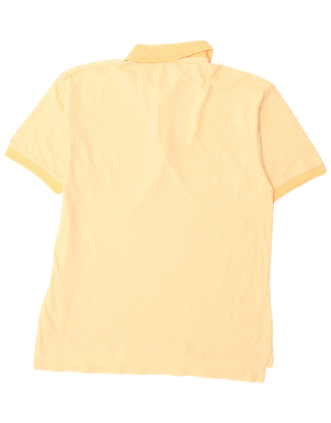 Izod Mens Polo Shirt Large Yellow Cotton