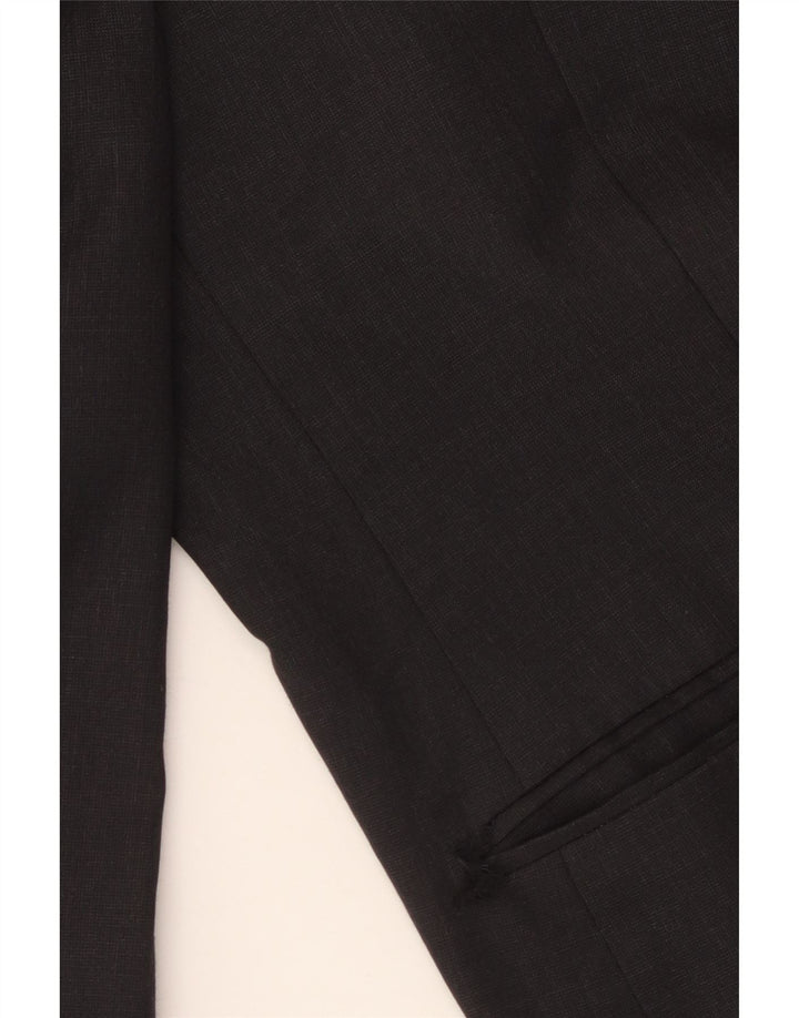 Marks & Spencer Mens Short 3 Button Blazer Jacket UK 48 2XL Grey Wool
