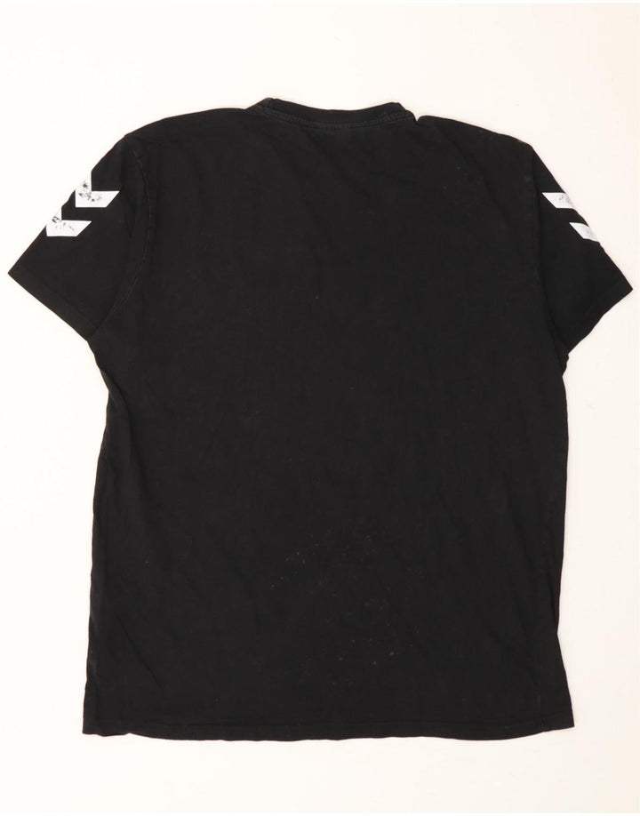HUMMEL Mens Graphic T-Shirt Top Large Black Cotton Vintage Hummel and Second-Hand Hummel from Messina Hembry 