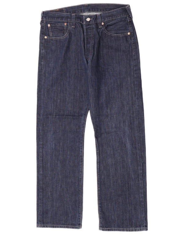 Męskie dżinsy Levi's 501 Straight W36 L30 Granatowa bawełna