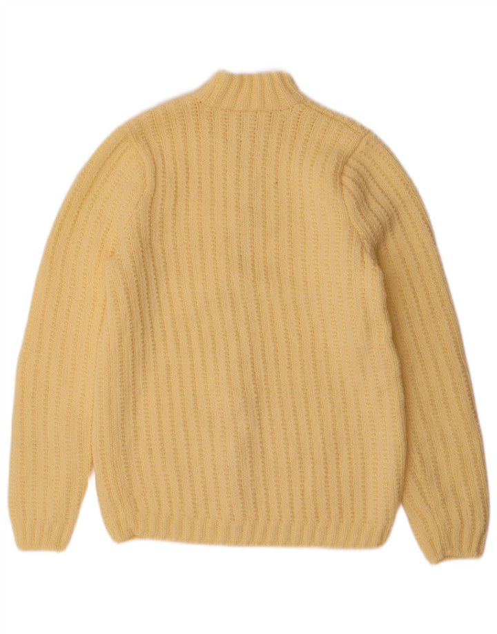 Vintage Womens Cardigan Sweater UK 12 Medium Yellow