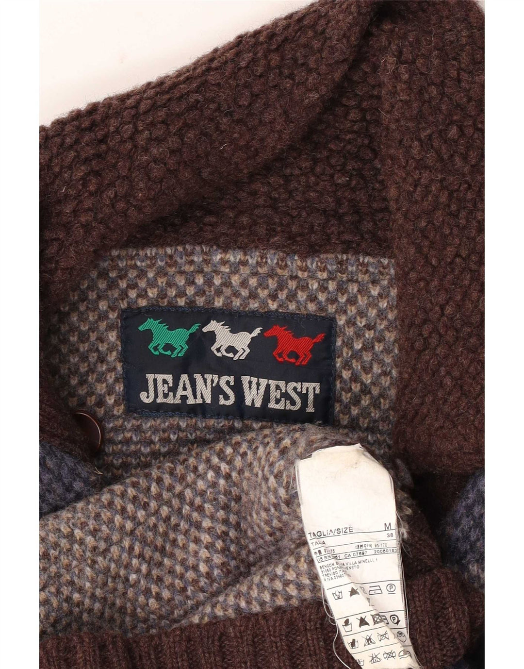 Jean's West Mens Military Military Jacket UK 38 Medium Multicoloured Check