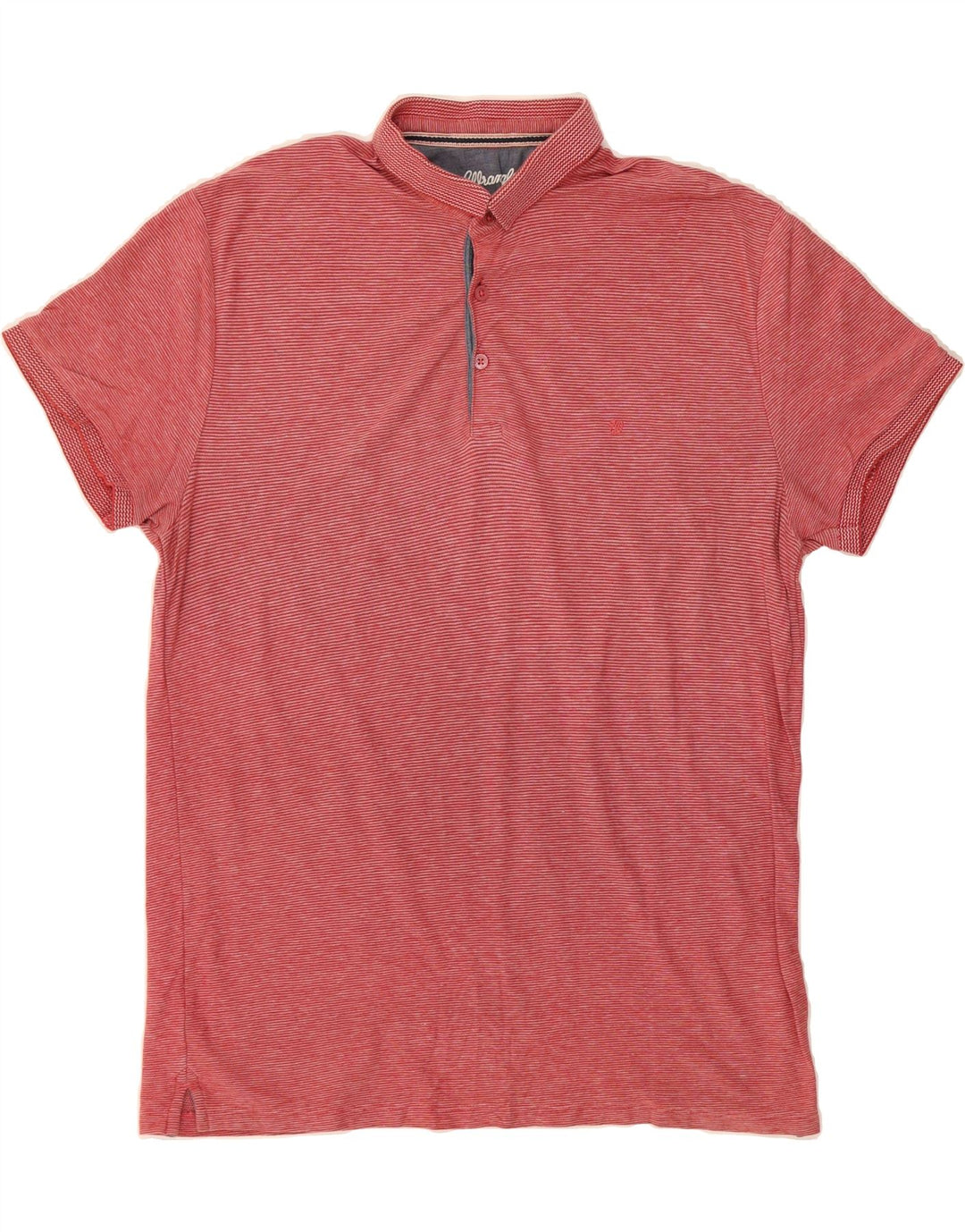 WRANGLER Mens Regular Fit Polo Shirt Medium Red Pinstripe Cotton Vintage Wrangler and Second-Hand Wrangler from Messina Hembry 