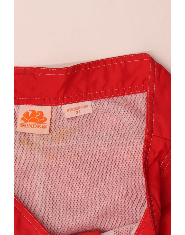 Sundek Mens Swimming Shorts Medium Red