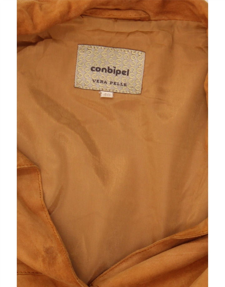 Conbipel damska kurtka zamszowa oversize IT 48 XL brązowa skóra