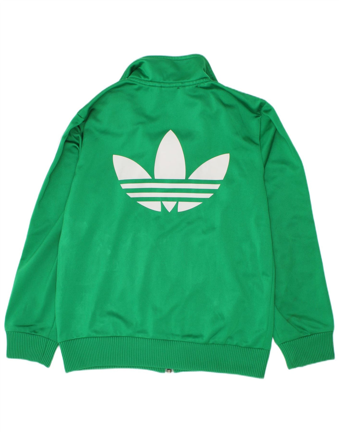 Giacca da ginnastica grafica da ragazzo Adidas 7-8 anni in poliestere verde